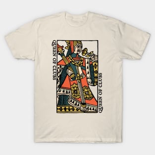 Classic Character of Playing Card Queen of Club T-Shirt